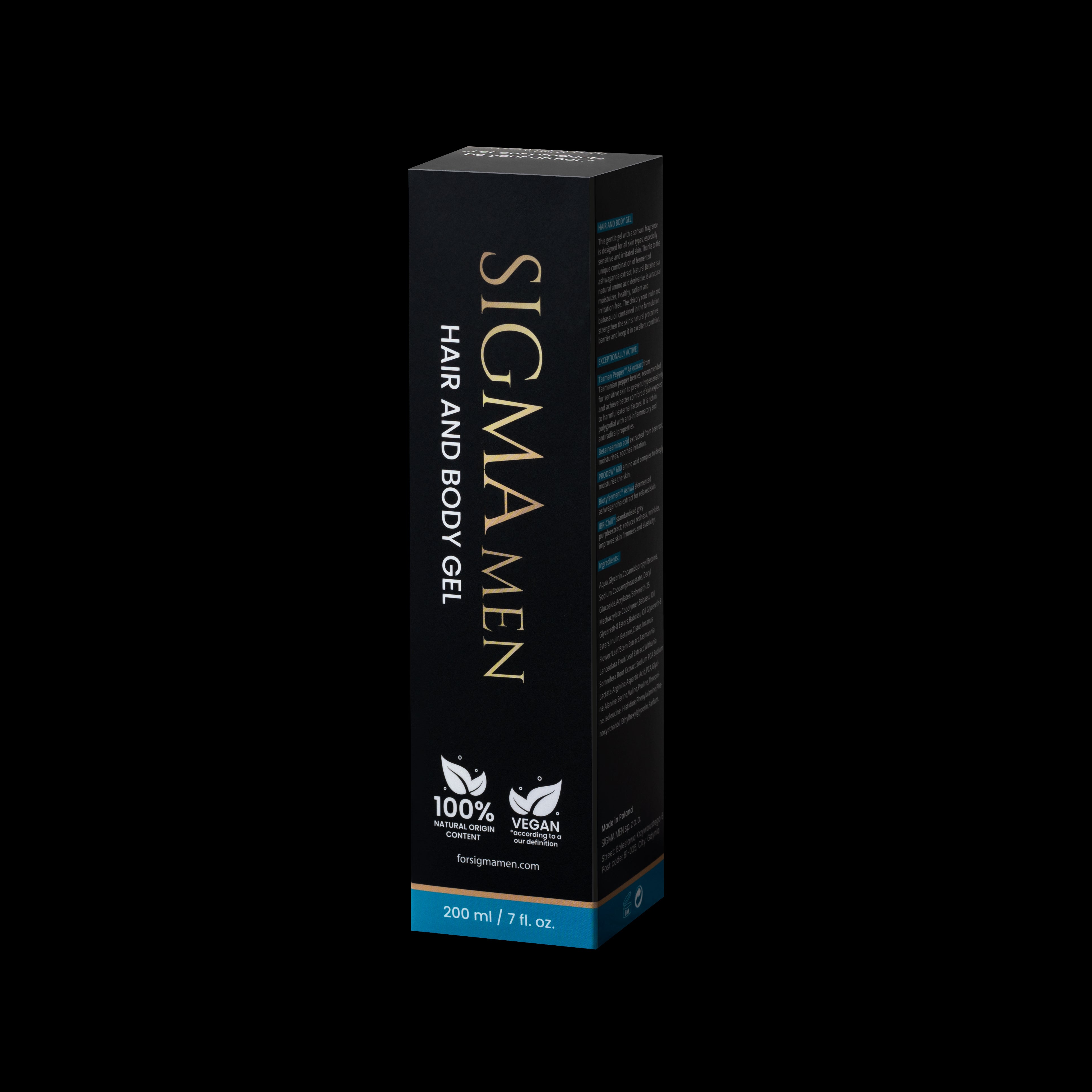 SIGMA MEN - Versatile cleansing elixir gel for hair and body