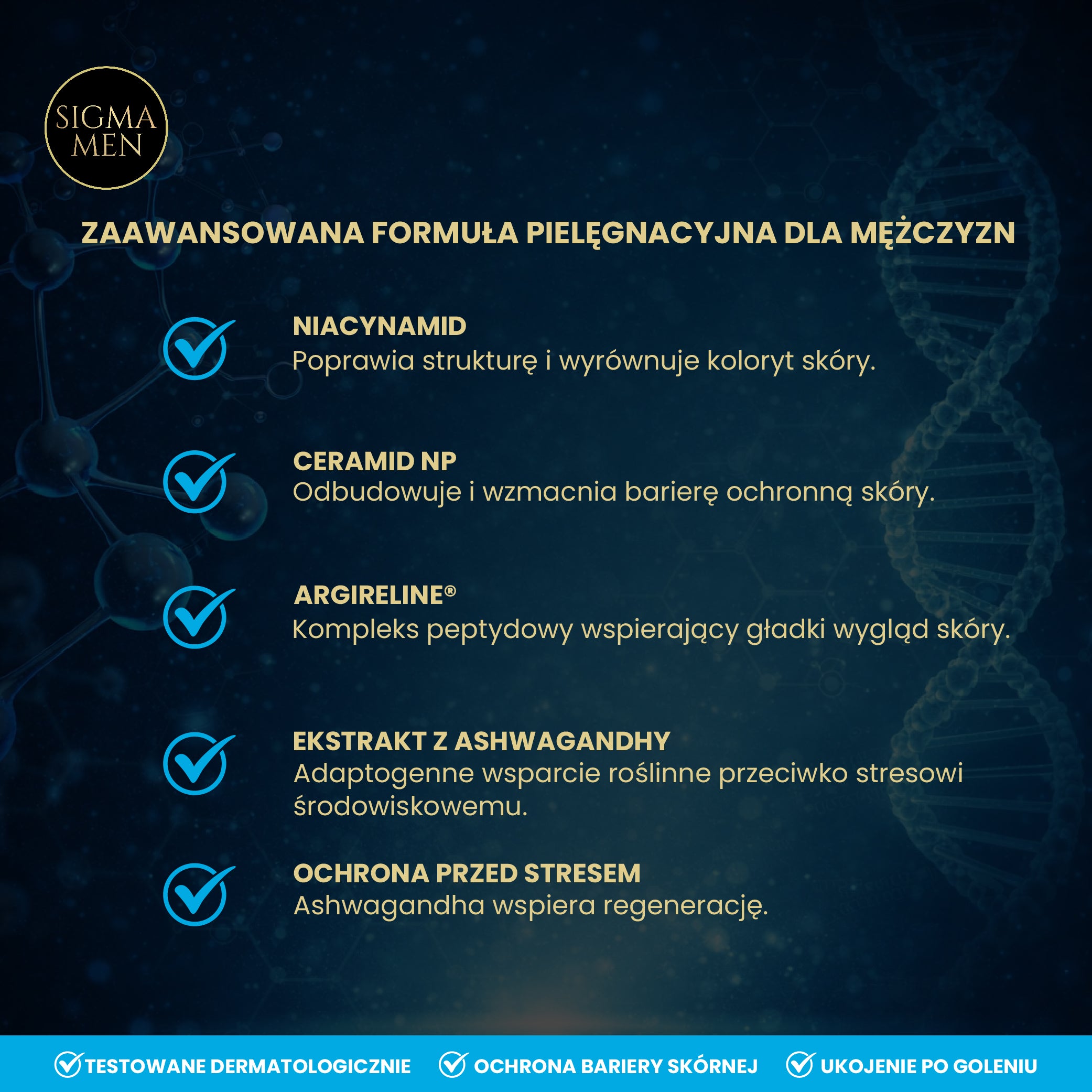 Krem na dzień dla mężczyzn energia i nawilżenie, 50ml Sigma Men