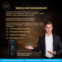 Naturalny Dezodorant w Sztyfcie dla Mężczyzn, Długotrwała Ochrona i Świeżość,75g- Sigma Men