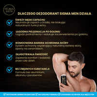 Naturalny Dezodorant w Sztyfcie dla Mężczyzn, Długotrwała Ochrona i Świeżość,75g- Sigma Men